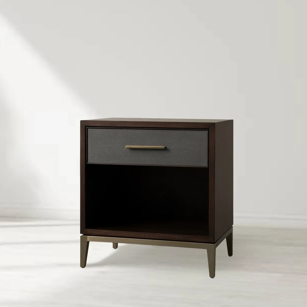 Marlow Shagreen Embossed Nightstand