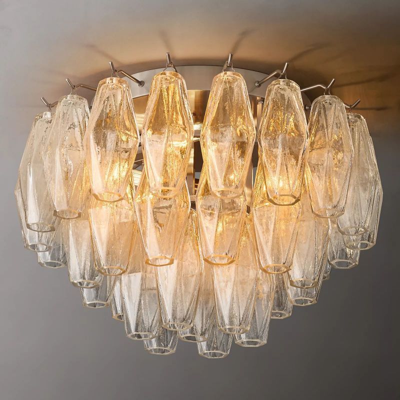 Merry Clear Glass Flushmount 17''