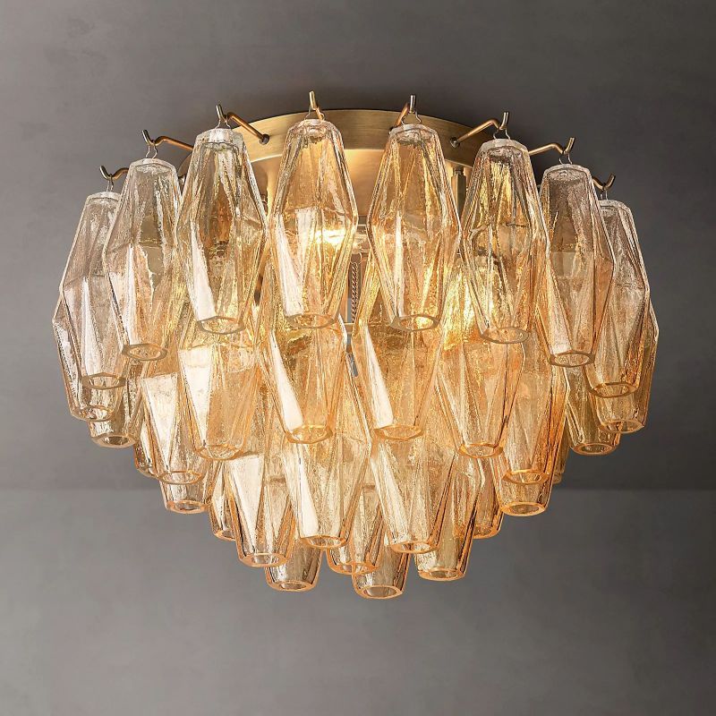 Merry Clear Glass Flushmount 17''