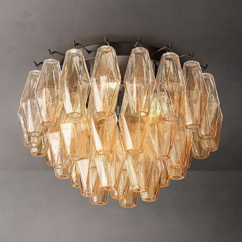 Merry Clear Glass Flushmount 17''