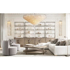 Merry Clear Glass Tiered Round Chandelier 47''