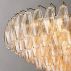 Merry Clear Glass Tiered Round Chandelier 37"