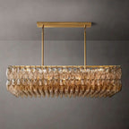 Merry Glass Rectangular Chandelier 54"