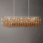 Merry Glass Rectangular Chandelier 54"