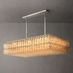 Merry Glass Rectangular Chandelier 54"