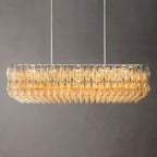 Merry Glass Rectangular Chandelier 54"