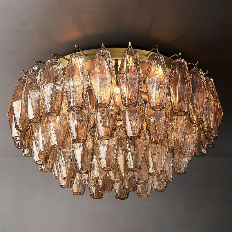 Merry Smoke Glass Flushmount 22''