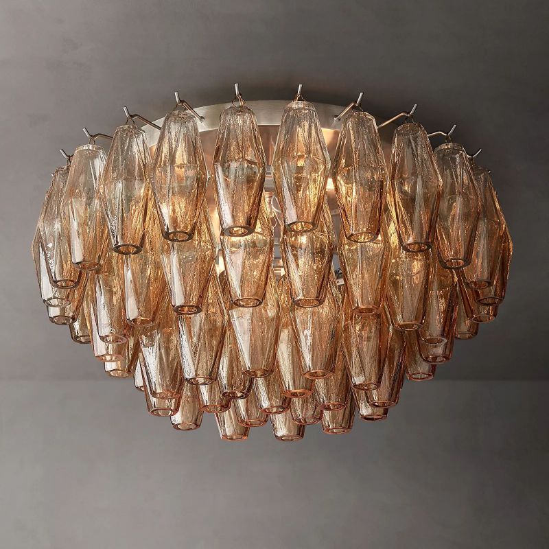 Merry Smoke Glass Flushmount 22''