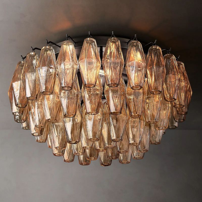 Merry Smoke Glass Flushmount 22''