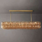 Merry Smoke Glass Rectangular Chandelier 74''