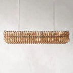 Merry Smoke Glass Rectangular Chandelier 74''