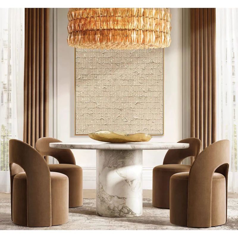 Merry Smoke Glass Round Chandelier 62''