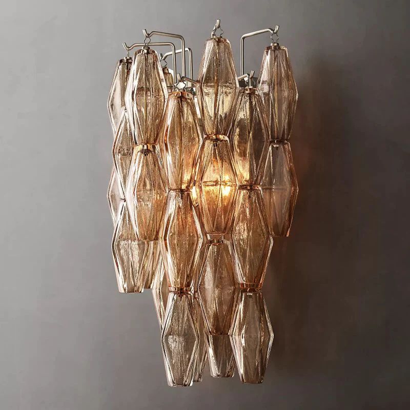 Merry Smoke Glass Short Wall Sconce