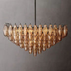 Merry Smoke Glass Square Chandelier 32''