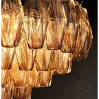 Merry Smoke Glass Square Chandelier 32''