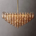 Merry Smoke Glass Square Chandelier 32''