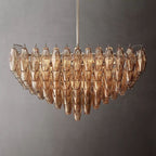 Merry Smoke Glass Square Chandelier 32''