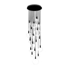 Minimalist Rings Stepless Dimming LED Nordic Duplex Stair Chandelier