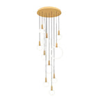 Minimalist Rings Stepless Dimming LED Nordic Duplex Stair Chandelier