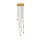 Minimalist Rings Stepless Dimming LED Nordic Duplex Stair Chandelier