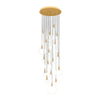 Minimalist Rings Stepless Dimming LED Nordic Duplex Stair Chandelier