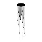 Minimalist Rings Stepless Dimming LED Nordic Duplex Stair Chandelier