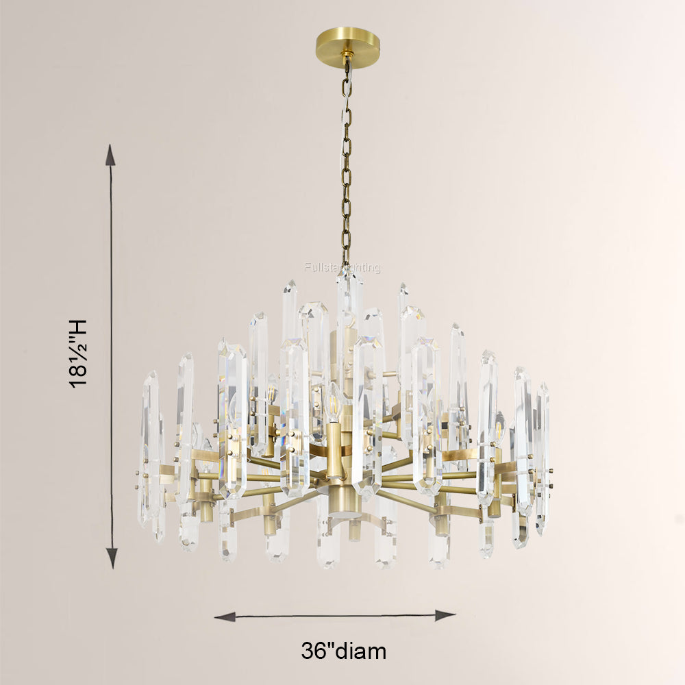 Brous Prism Round Chandelier 36"