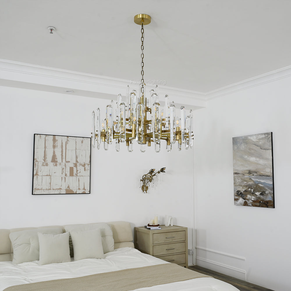 Brous Prism Round Chandelier 24"