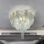 Modern Aluminum Chain Tassel Flushmount