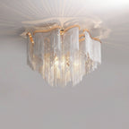 Modern Aluminum Chain Tassel Flushmount