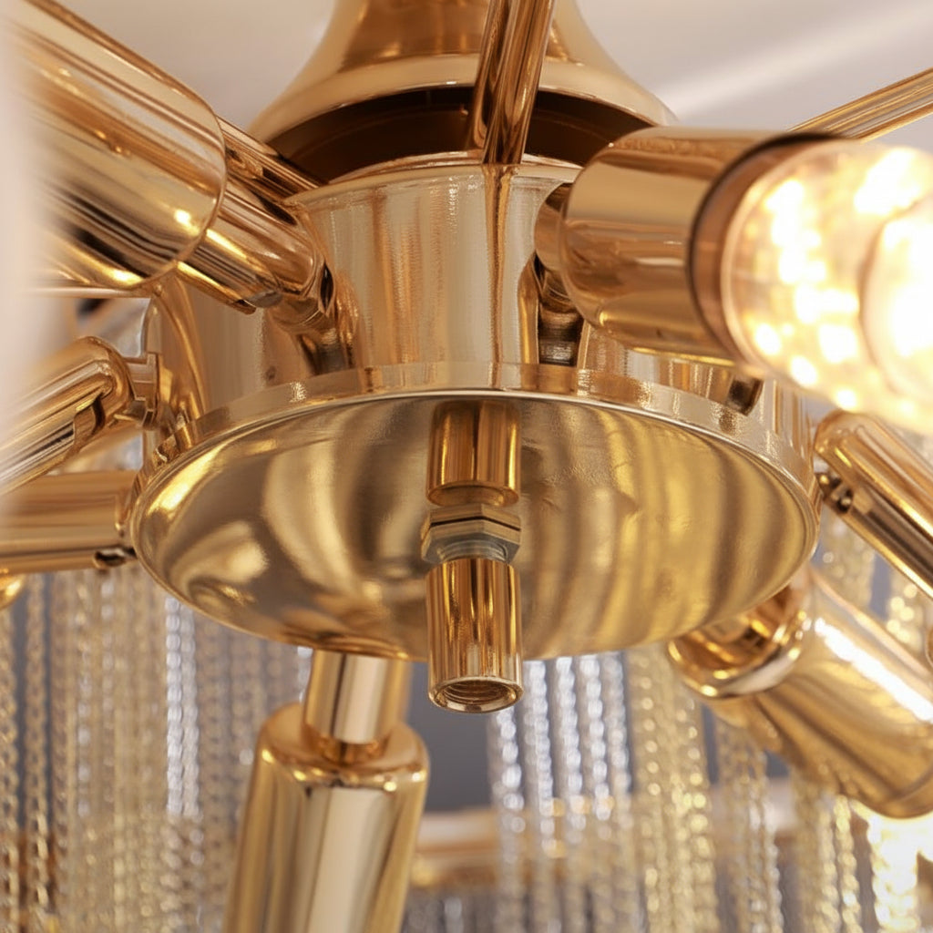 Modern Aluminum Chain Tassel Flushmount