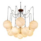 Modern Alabaster Ball Chandelier