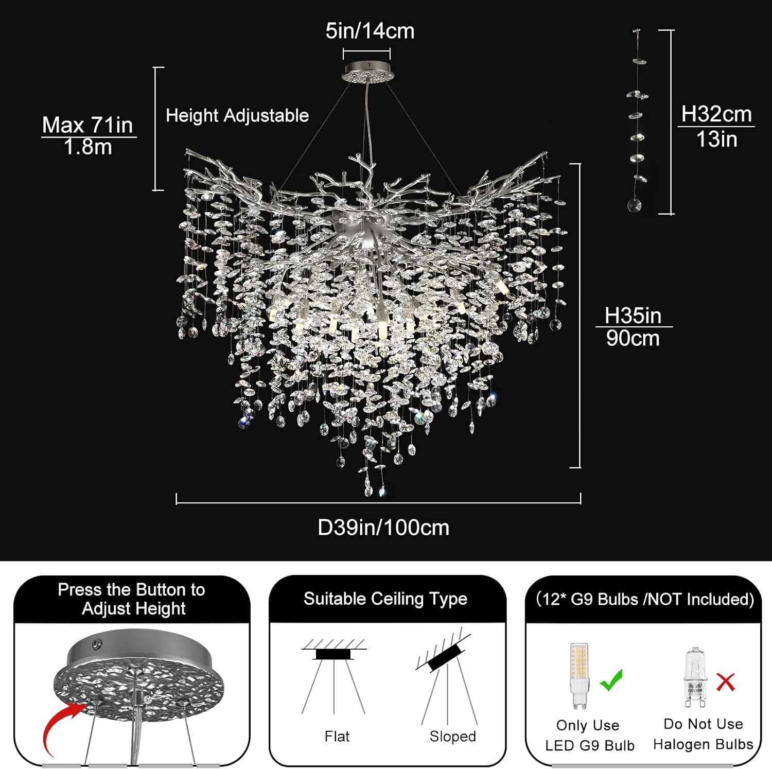 Modern Crystal Chandelier For Dining Room - kimoylights