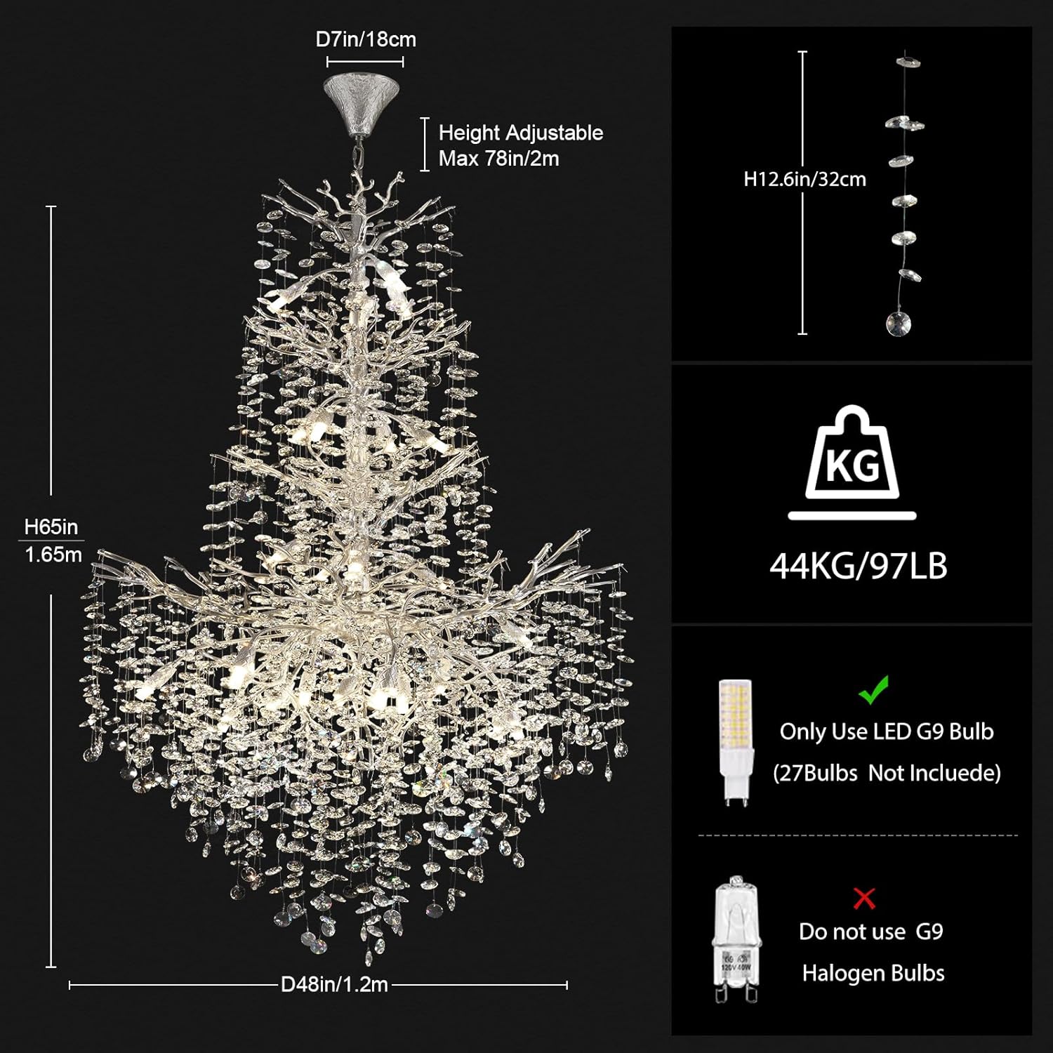 Modern Crystal Chandelier For Dining Room - kimoylights