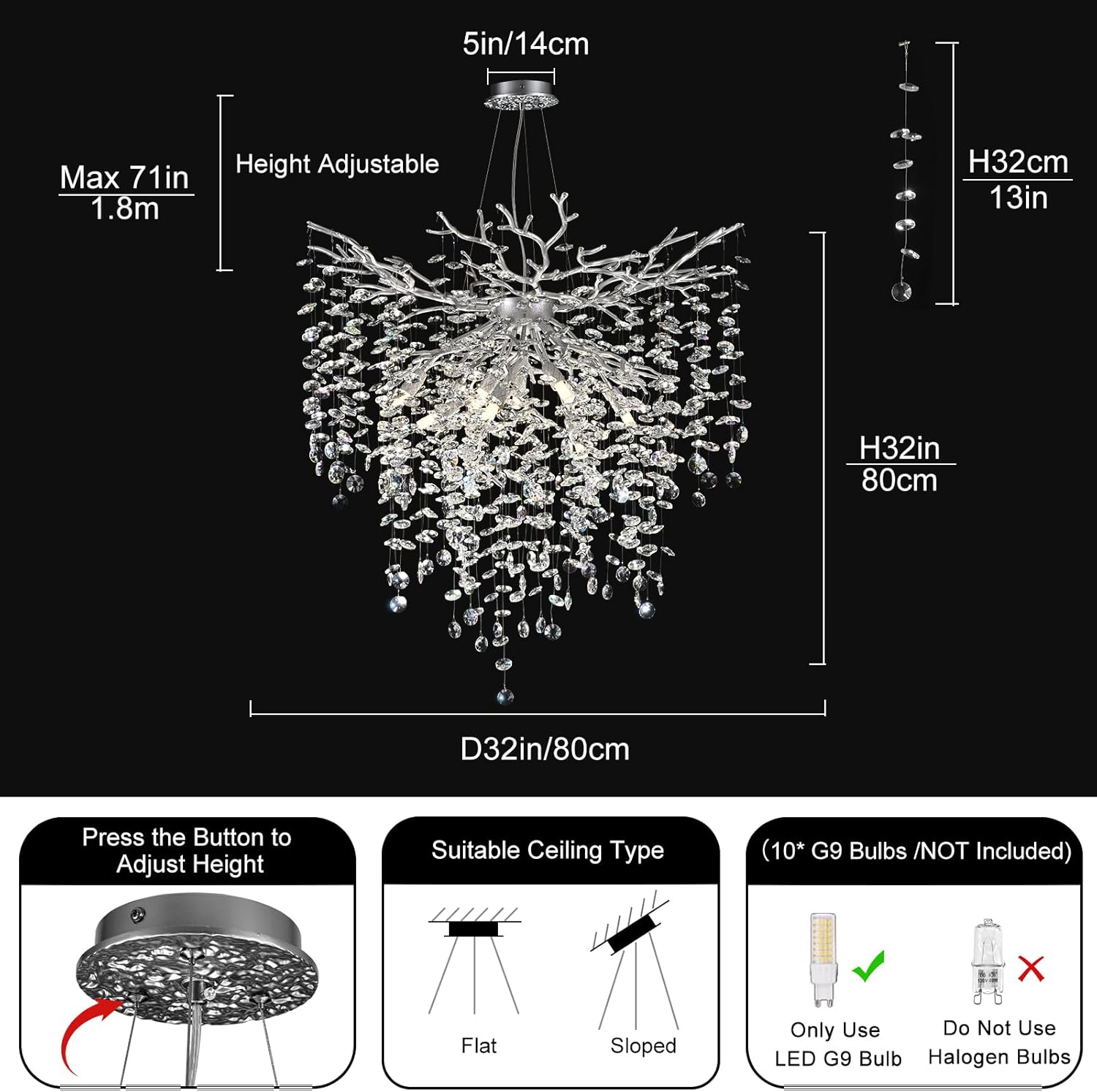 Modern Crystal Chandelier For Dining Room - kimoylights