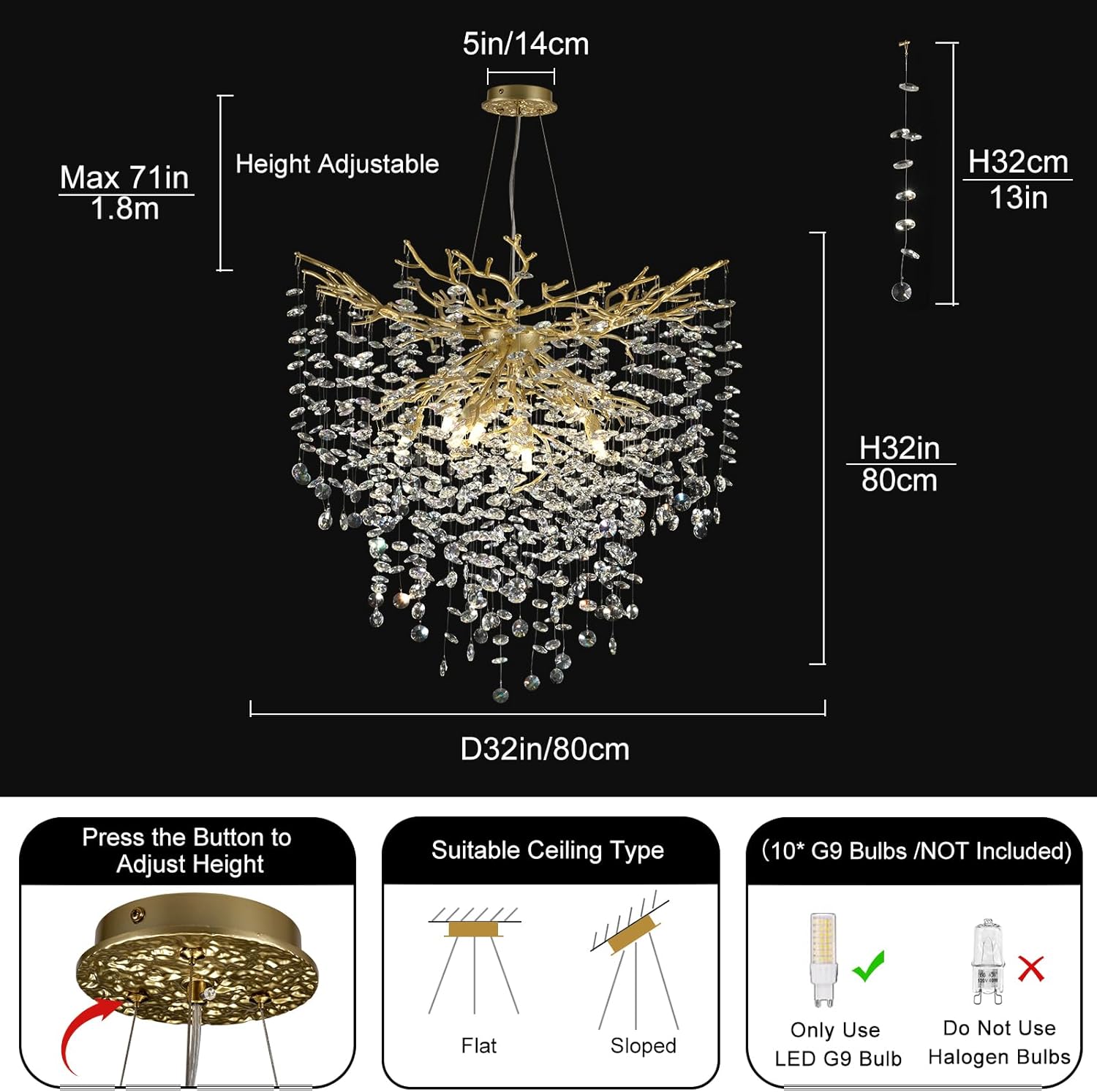 Modern Crystal Chandelier For Dining Room - kimoylights