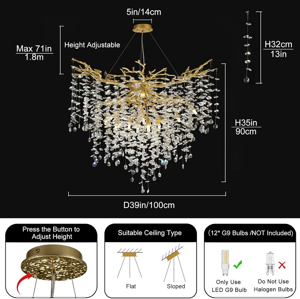 Modern Crystal Chandelier For Dining Room -kimoylights