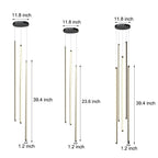 Modern Spiral Multi-Strip Chandelier
