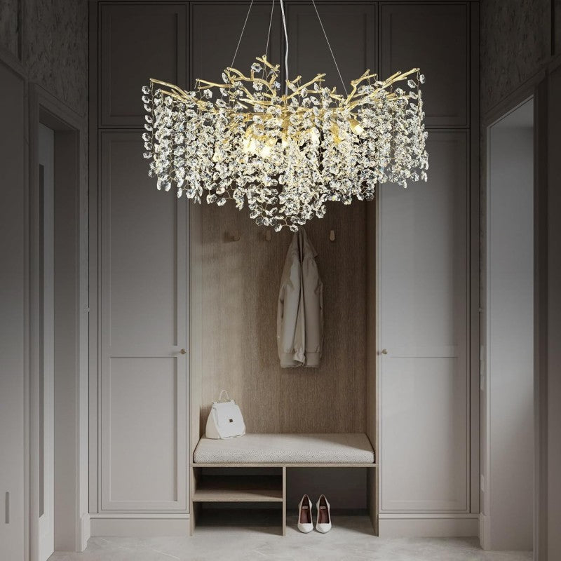 Modern Tree Branch Crystal Chandelier 55"L 30"D 40"D - kimoylights