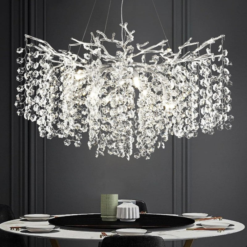 Modern Tree Branch Crystal Chandelier 55"L 30"D 40"D - kimoylights