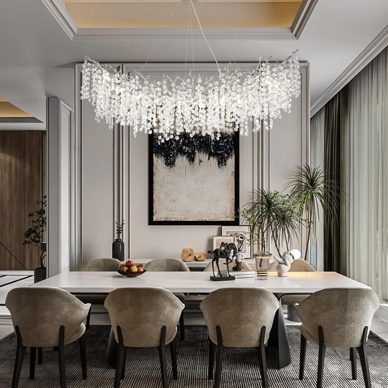 Modern Tree Branch Crystal Chandelier 55"L 30"D 40"D - kimoylights