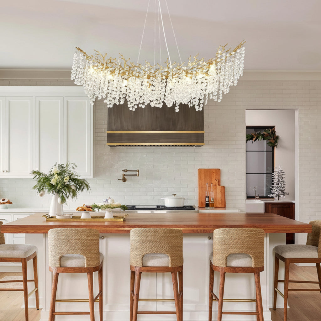 Modern Tree Branch Crystal Chandelier 55"L 30"D 40"D - kimoylights