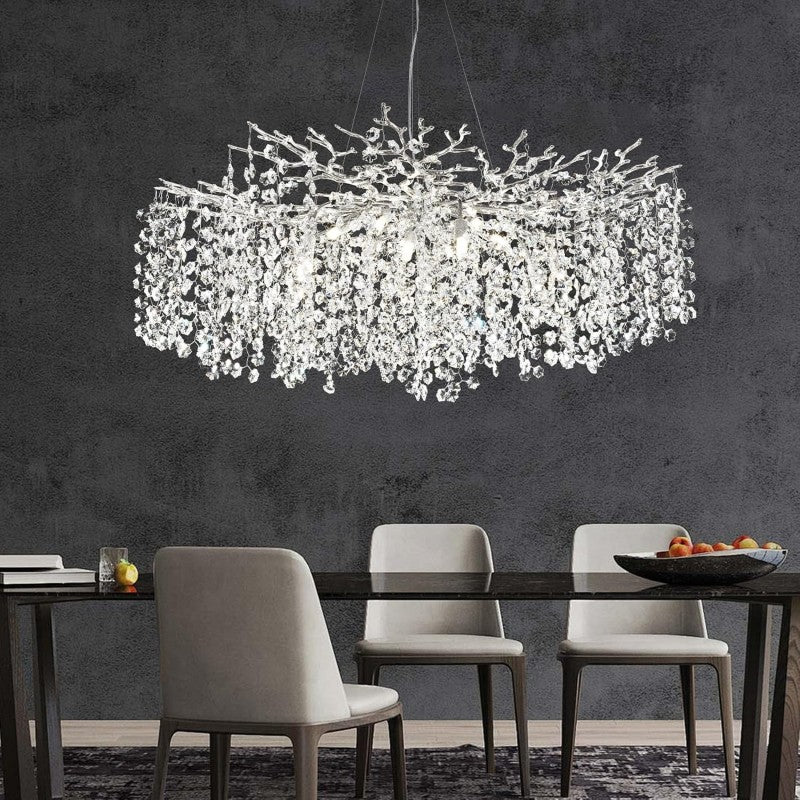 Modern Tree Branch Crystal Chandelier 55"L 30"D 40"D -kimoylights