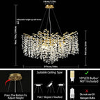 Modern Tree Branch Crystal Chandelier 55"L 30"D 40"D - kimoylights
