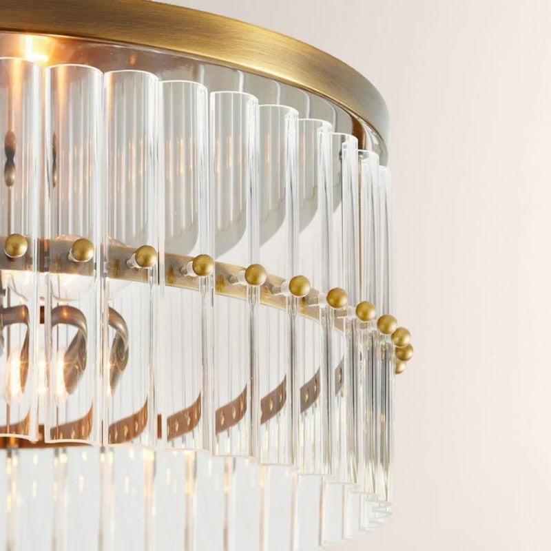 Mallory Crystal Round Flush Mount