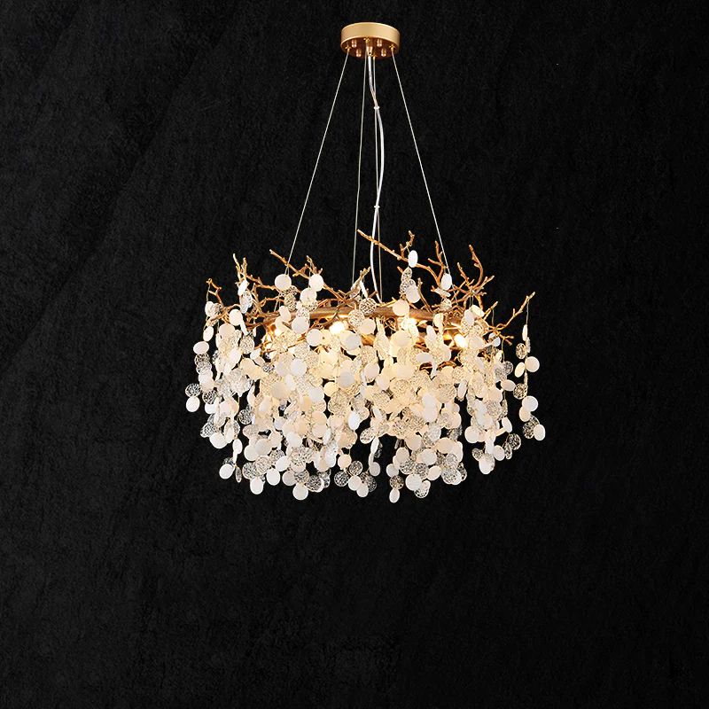 Monroe Round Circle Fortune Tree  Round Branch Chandelier - Kimoylights