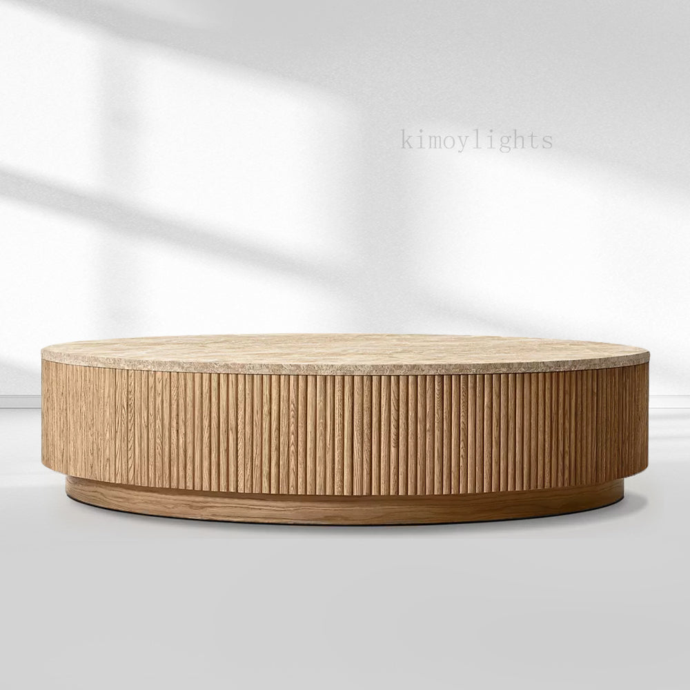 MulRegal Emperador Plinth Round Coffee Table