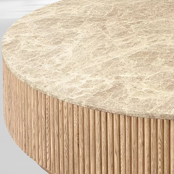 MulRegal Emperador Plinth Round Coffee Table