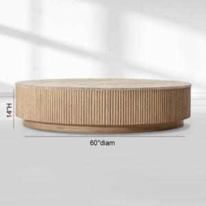 MulRegal Emperador Plinth Round Coffee Table