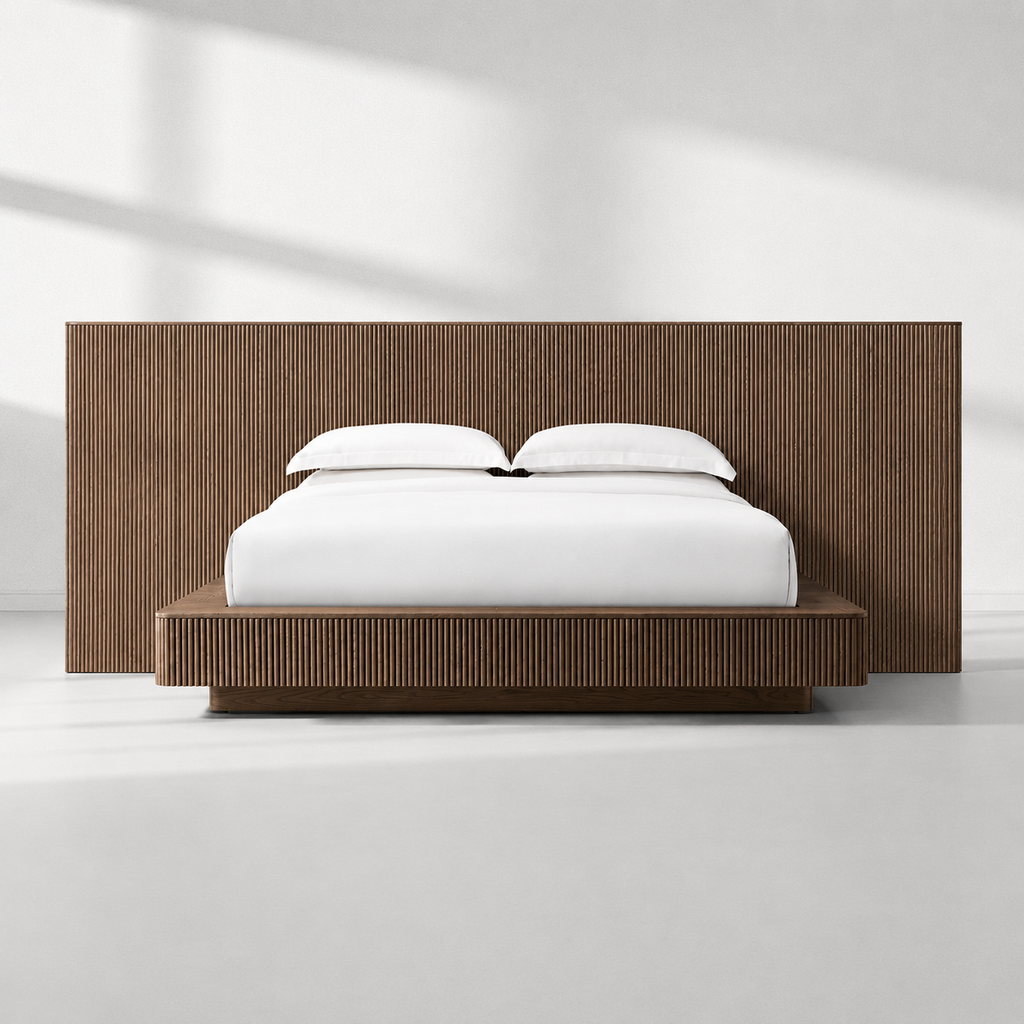 Mulholland Wide Extended Fabric Panel Bed